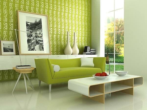 Green Living Room Designs