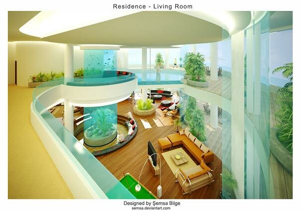 Green Living Room