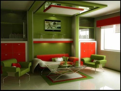 Green Living Room Designs